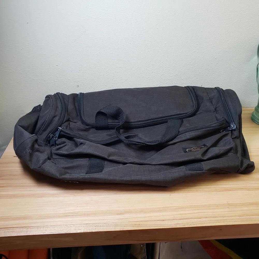 Rehobot Large Duffle Bag Weekender Black  Travel Simple Multipocket Top Handle